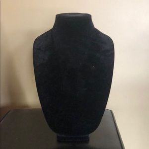 Large black velvet jewelry display